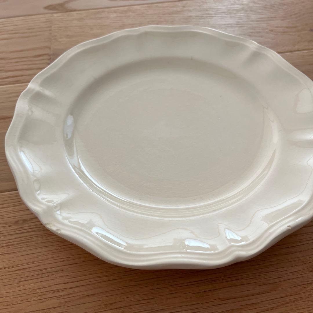 サルグミンヌ　花リム　プレート　平皿　フランスアンティーク　ヴィンテージ 2枚