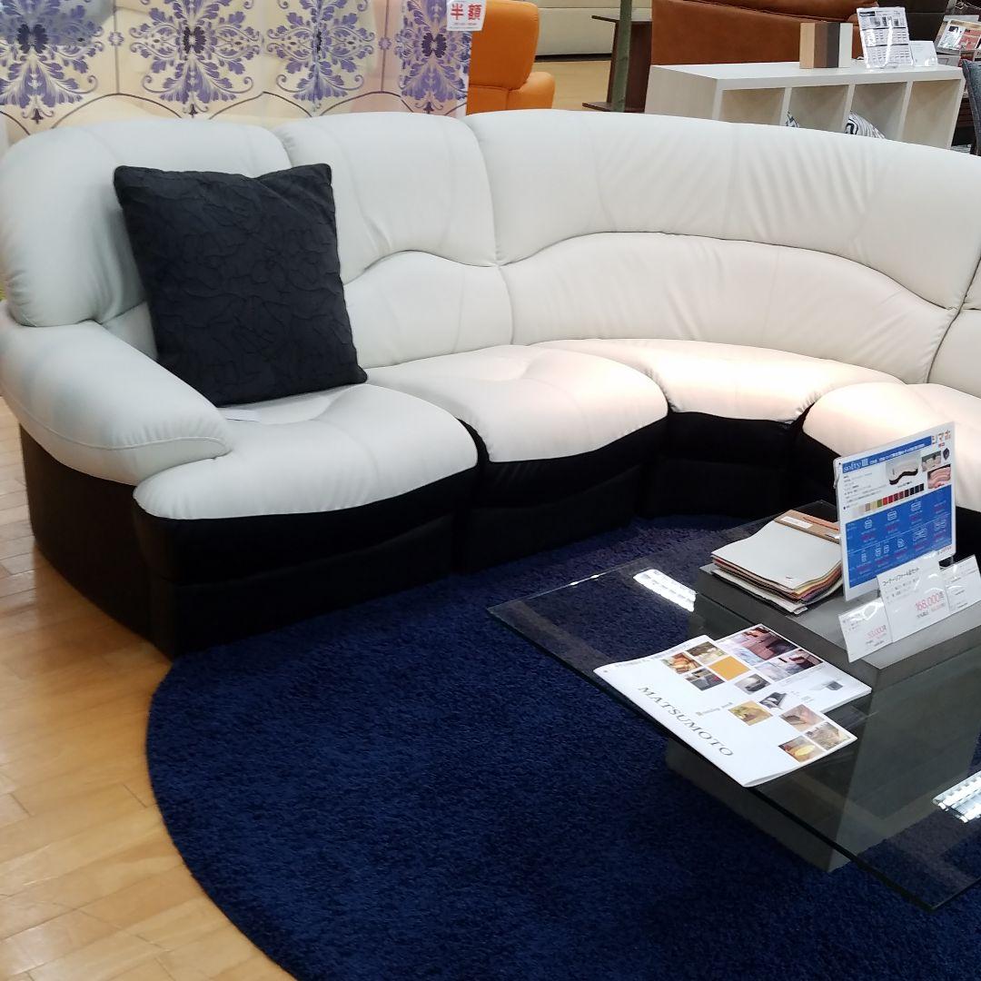 専用です^ ^白×黒　ツートンカラーソファー