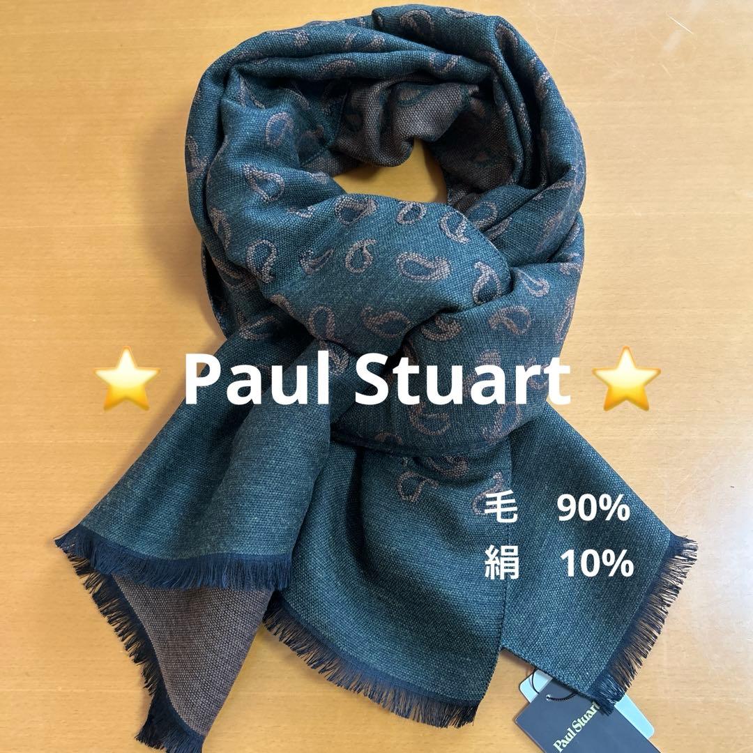 新品・未使用⭐️Paul Stuart マフラー　ペイズリー柄　①