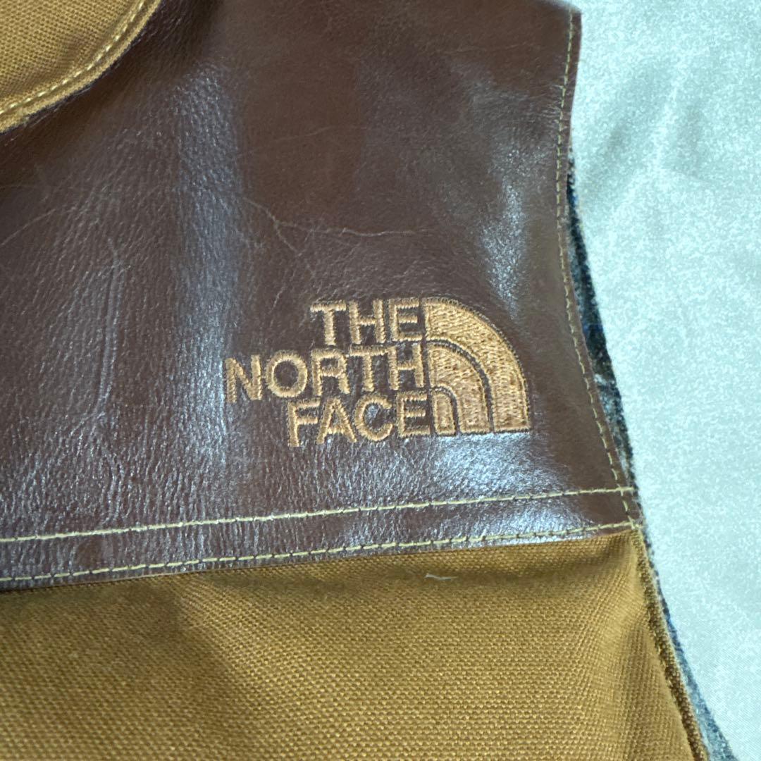 ジュンヤワタナベ　ノースフェイス　コラボ　レザー　　　ダウンベスト　ヌプシ　S