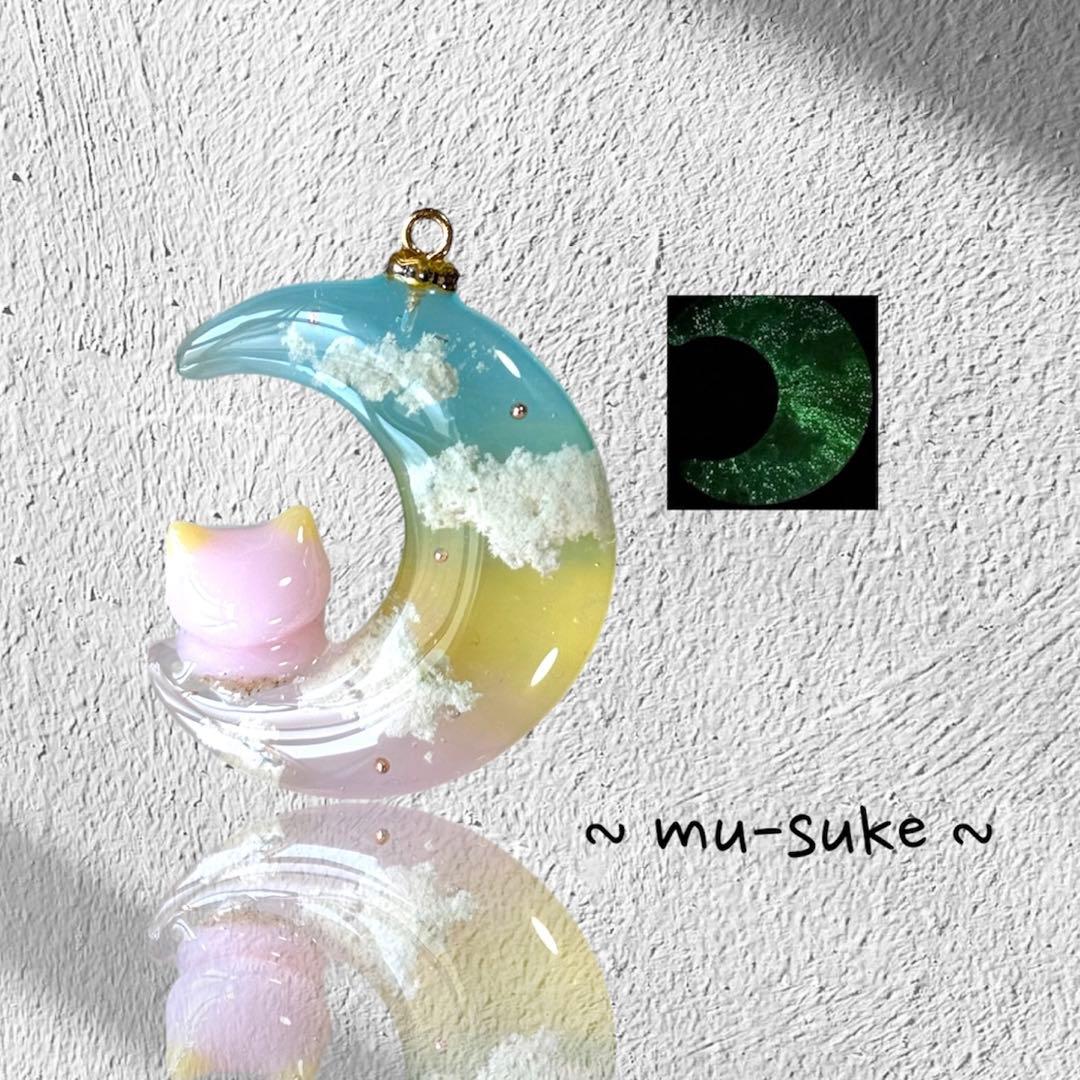 〜ニッキー様〜新作　天然石　たまねこ　レジンネックレス　【琉球ガラスII】