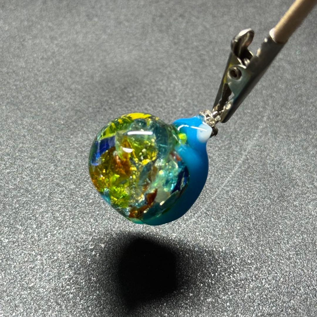 〜ニッキー様〜新作　天然石　たまねこ　レジンネックレス　【琉球ガラスII】