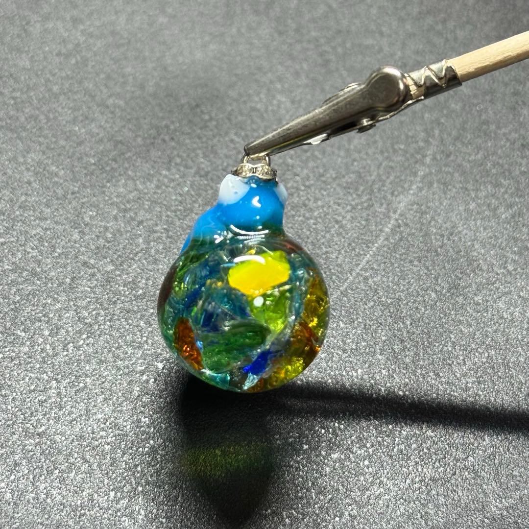 〜ニッキー様〜新作　天然石　たまねこ　レジンネックレス　【琉球ガラスII】