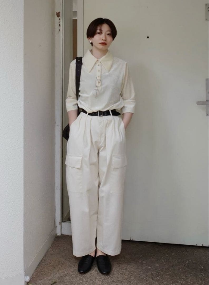 clane ベロアポロシャツ