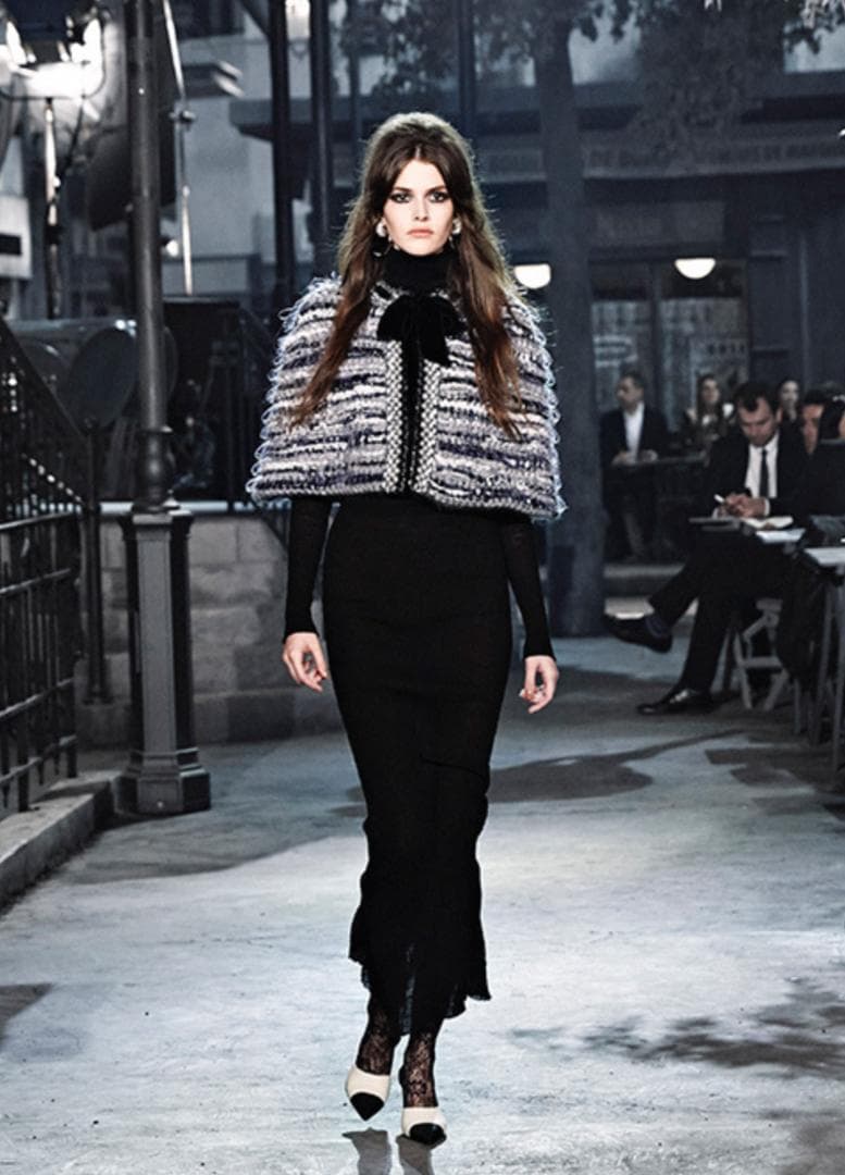 未使用★CHANEL★ラメ★ツイード★リボン★ケープ★ポンチョ