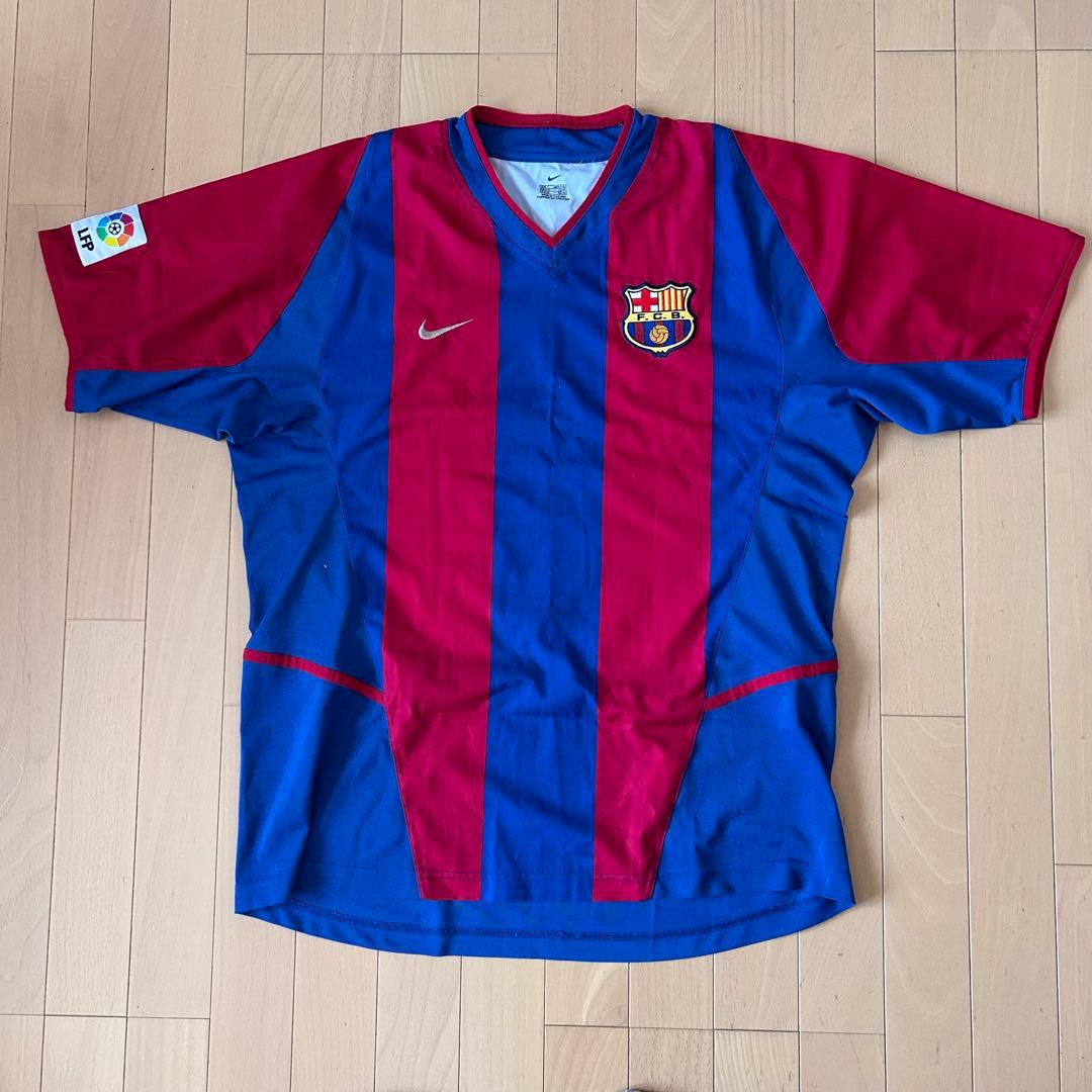 美品 NIKE ナイキ FCバルセロナ ユニフォーム 2002/03 ホーム Ｌ