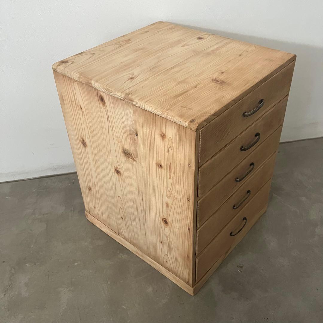 レトロ　アンティーク　古道具　古家具　剥離　ストリップド　箪笥　引き出し　抽斗