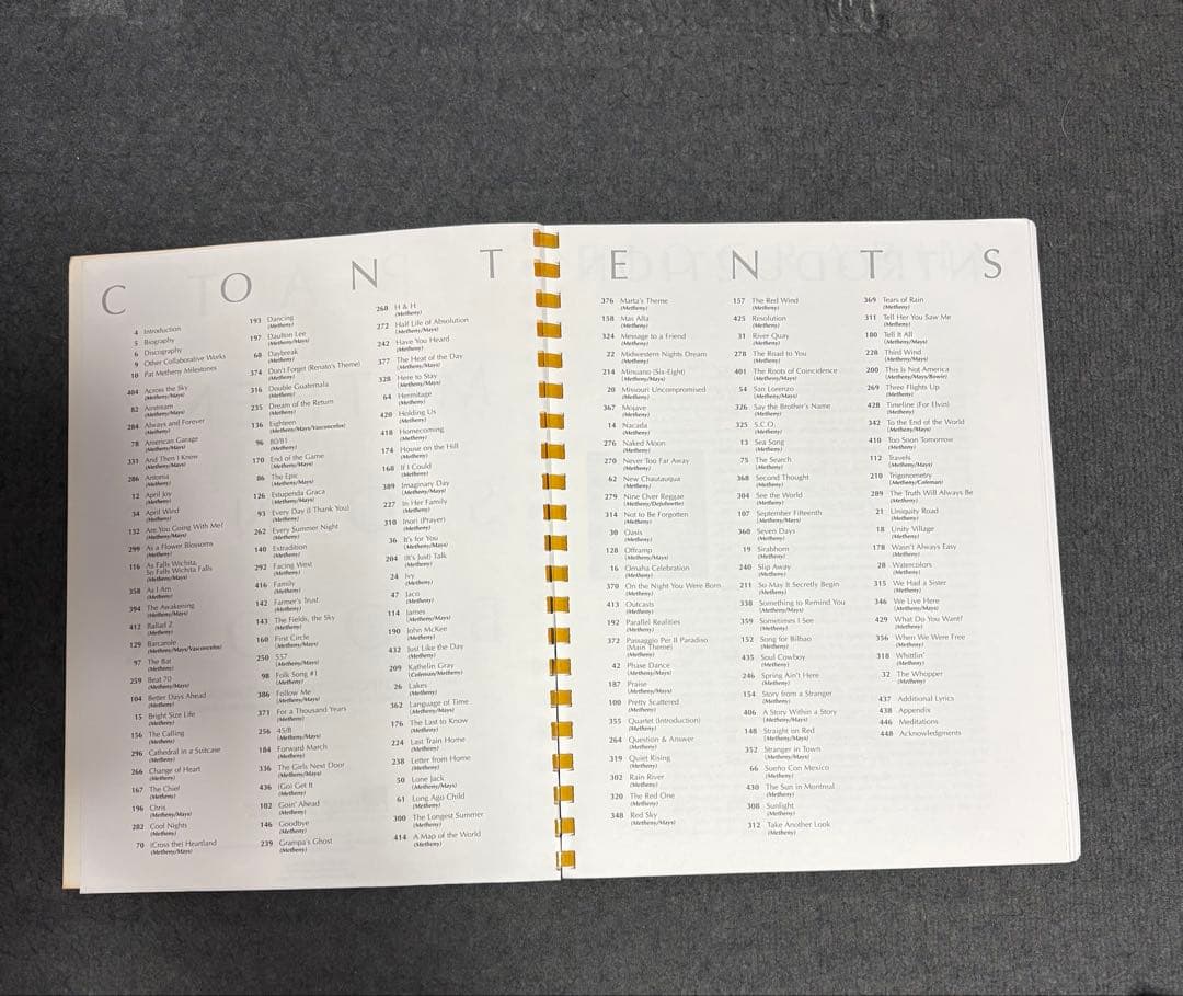 PAT METHENY SONG BOOK パット メセニー ソング ブック美品