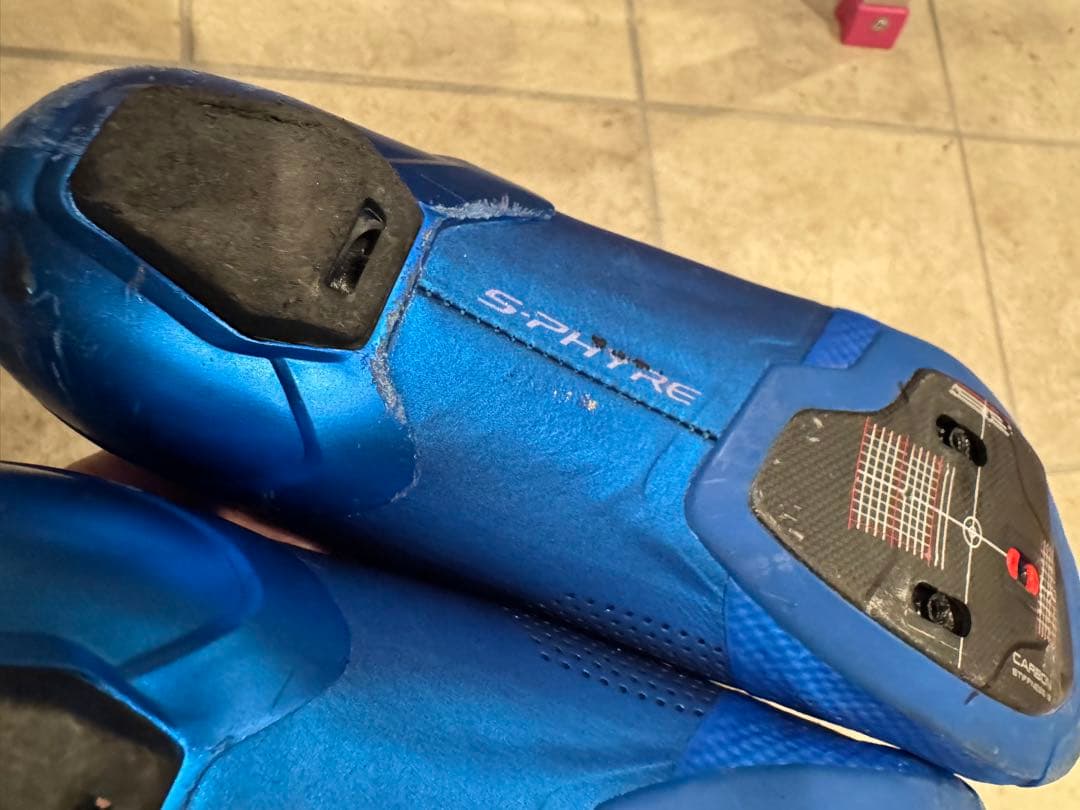 Shimano ロードシューズ 青 ダイヤル式　エスファイア　25.5cm