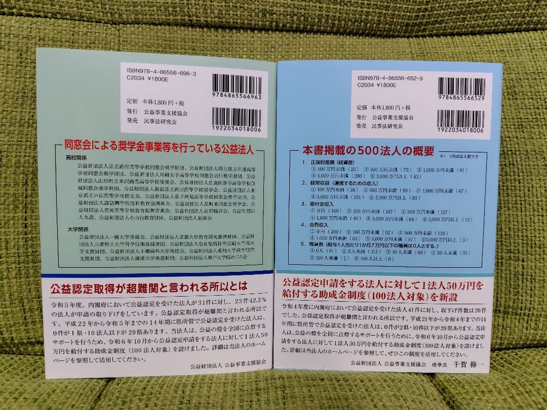助成公益法人900ガイドブック 小規模公益法人500ガイドブック