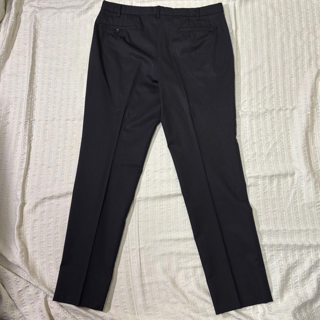 ⭐︎最高級　タケオキクチ　super 100　セットアップ　ストライプ　ブラック