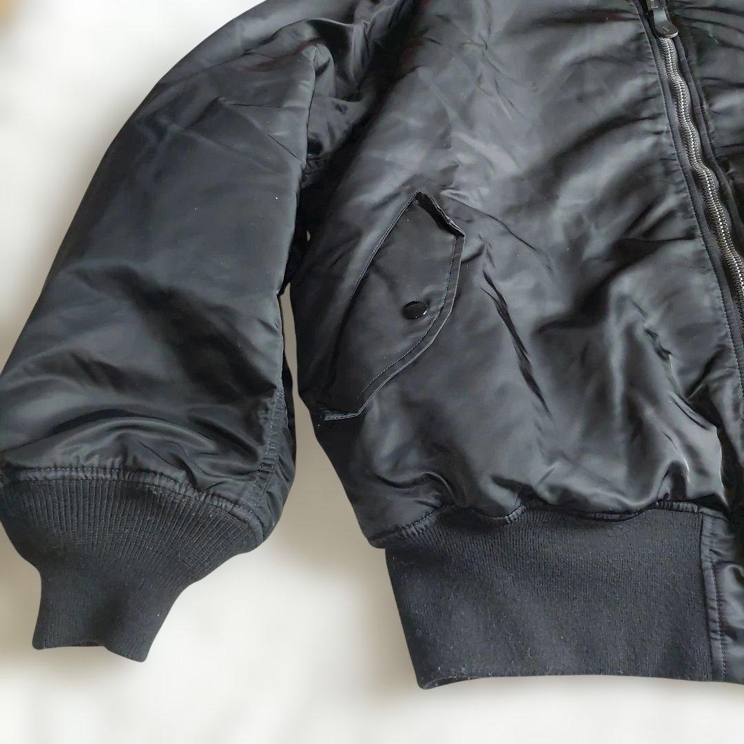 超ビッグシルエット！キングサイズ5L！アルファMA-1フライトジャケット黒