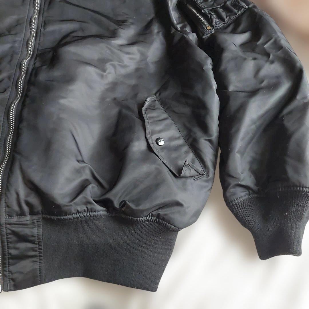 超ビッグシルエット！キングサイズ5L！アルファMA-1フライトジャケット黒