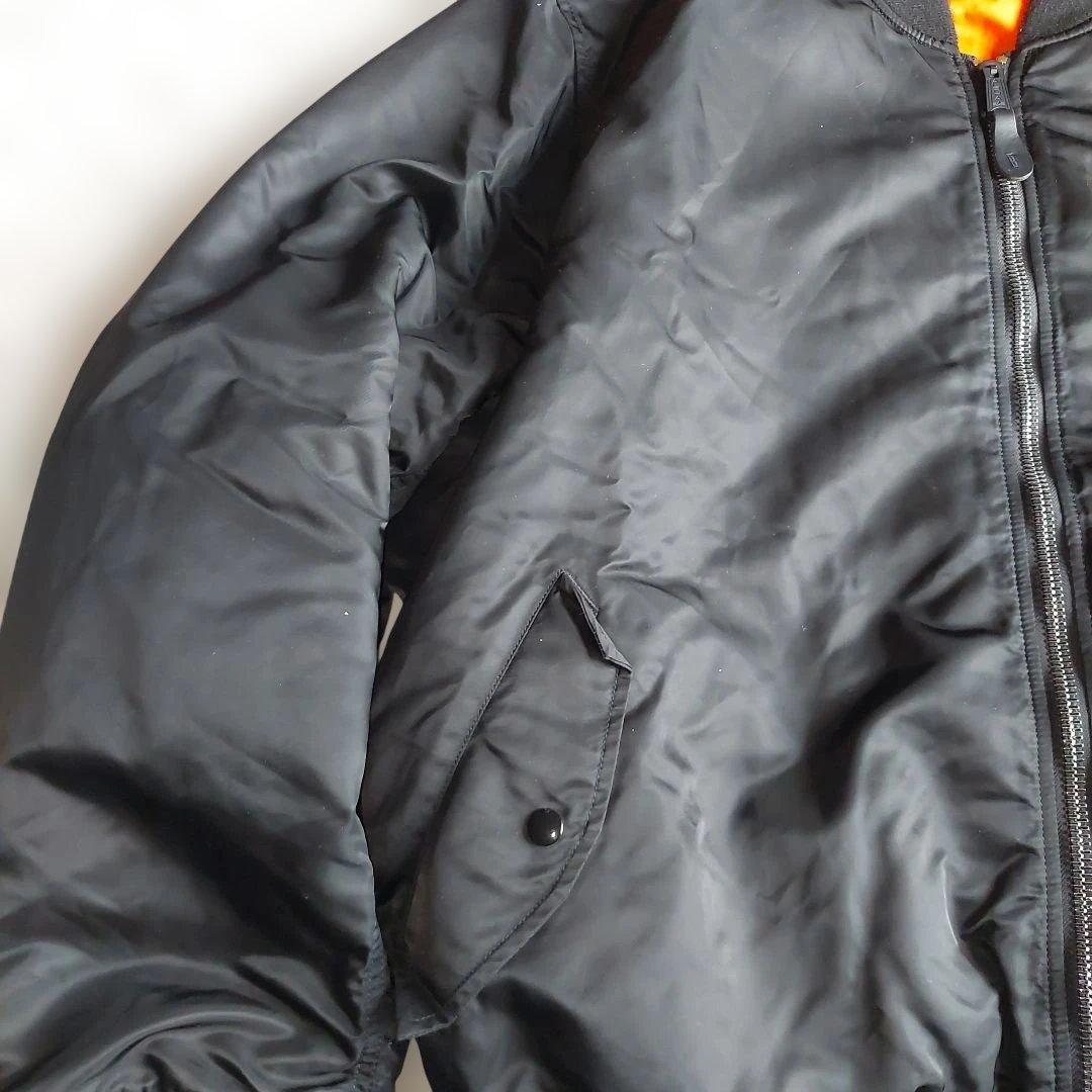 超ビッグシルエット！キングサイズ5L！アルファMA-1フライトジャケット黒