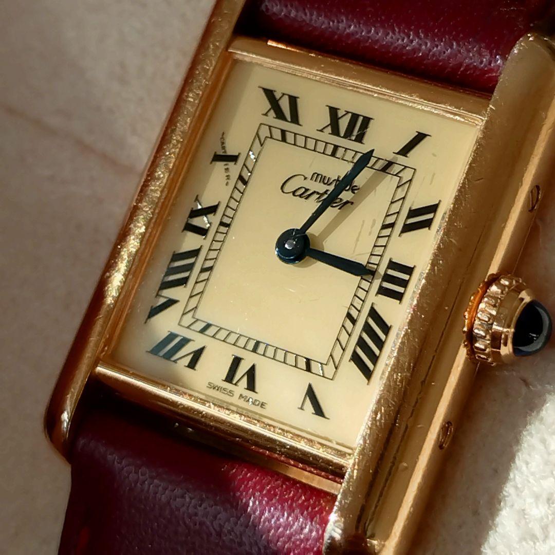 カルティエ 腕時計 クォーツ タンク マスト SM IVORY 12RN AB