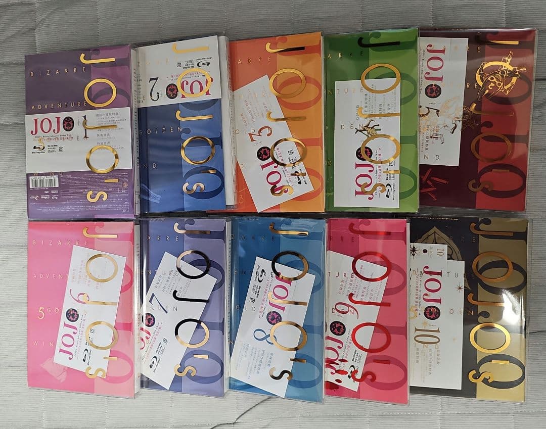 ジョジョの奇妙な冒険黄金の風 Vol.1～10初回仕様版Blu-ray全巻+特典