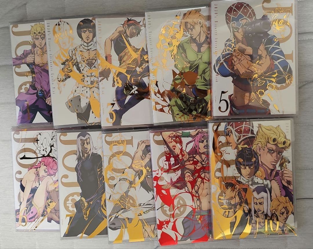 ジョジョの奇妙な冒険黄金の風 Vol.1～10初回仕様版Blu-ray全巻+特典