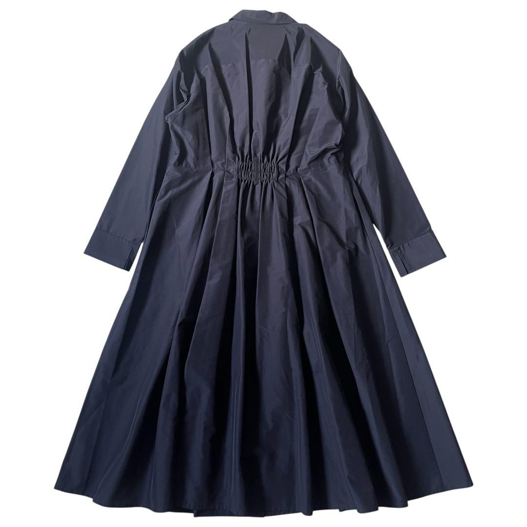 新品同様 AMACA トリアセタイプライター　シャツワンピース ロング丈 現行品