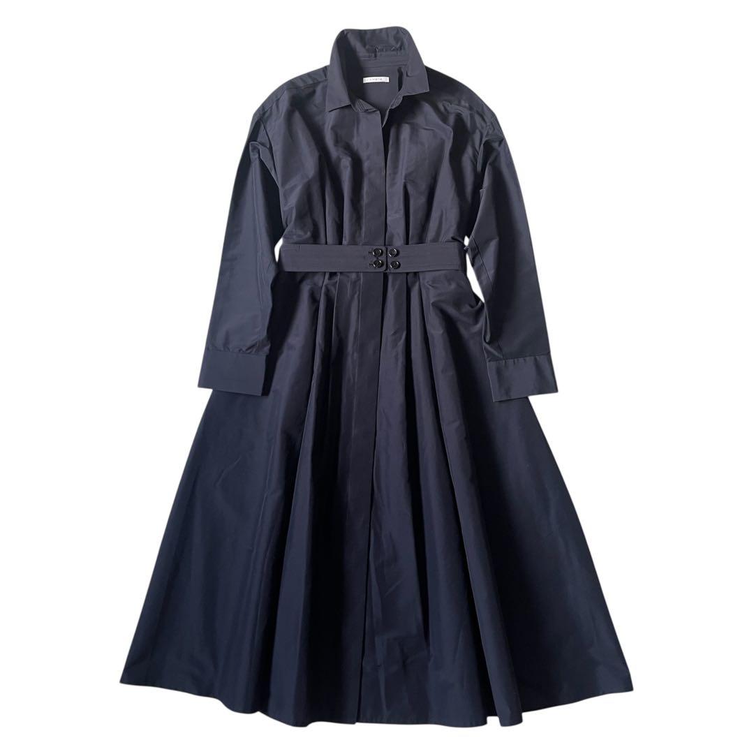 新品同様 AMACA トリアセタイプライター　シャツワンピース ロング丈 現行品