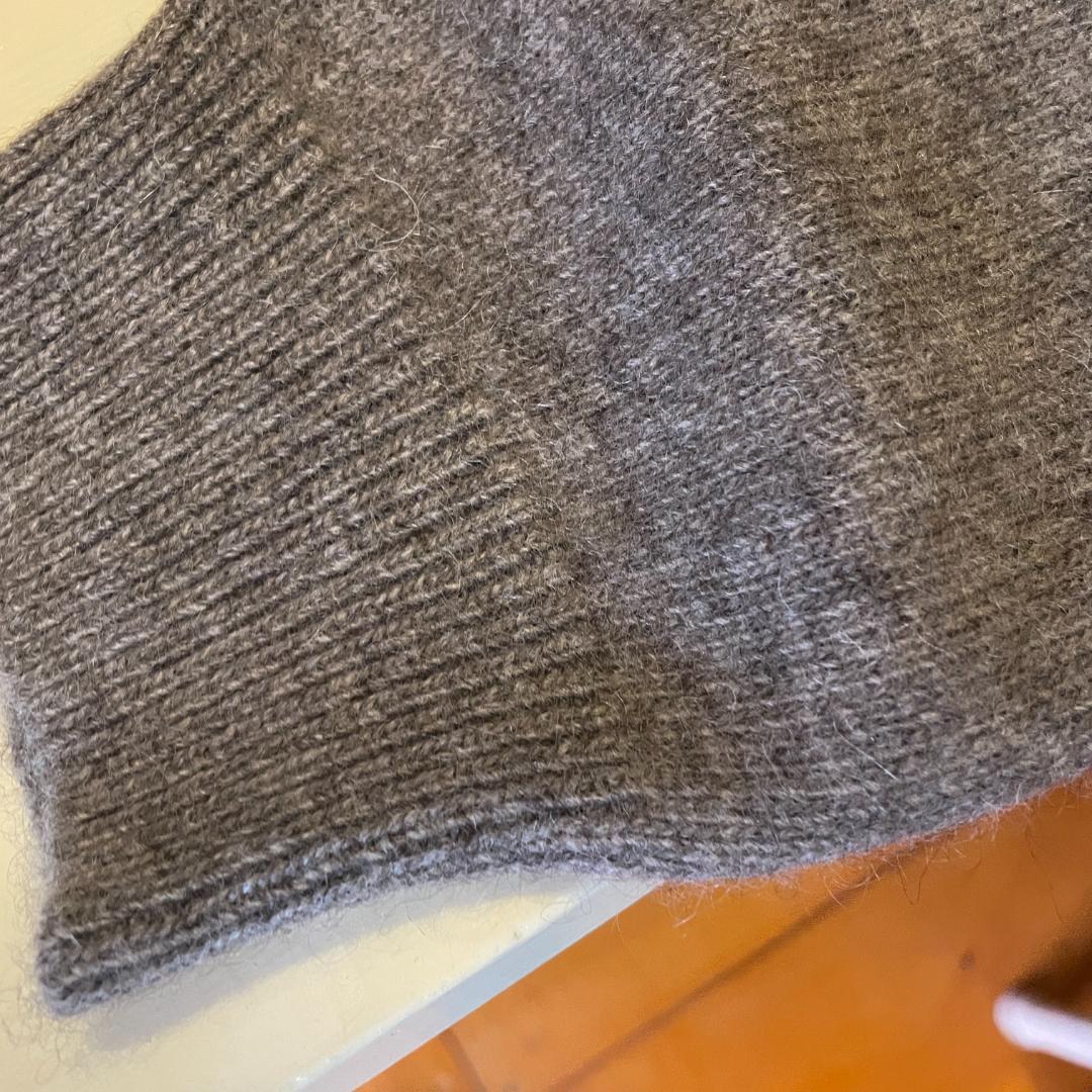 ヤクナチュラルウールレギンスライトブラウン　XL