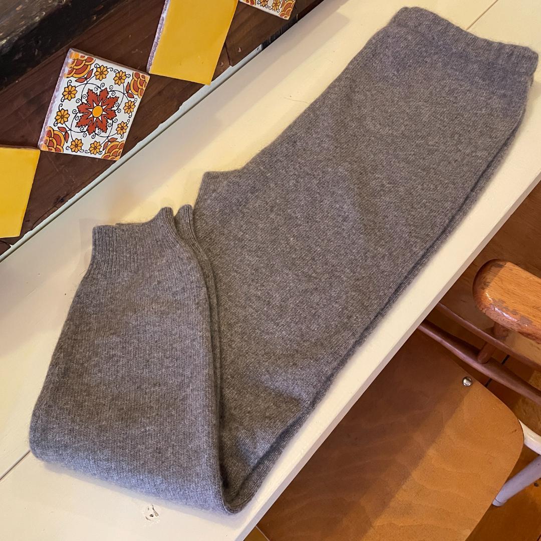 ヤクナチュラルウールレギンスライトブラウン　XL