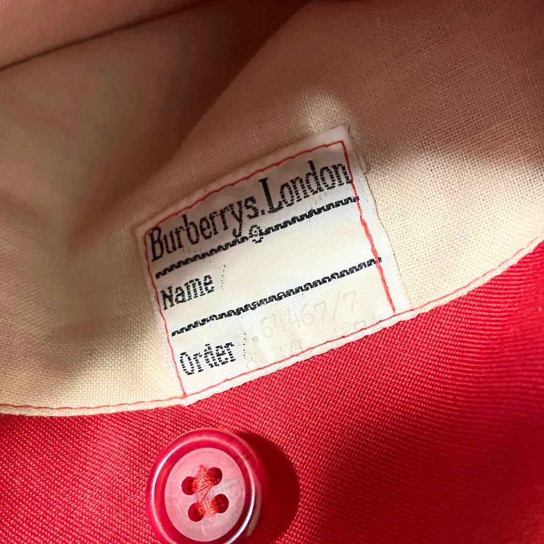 バーバリー トレンチコート ダブル ベルト 8 EXL M レッド ノバチェック