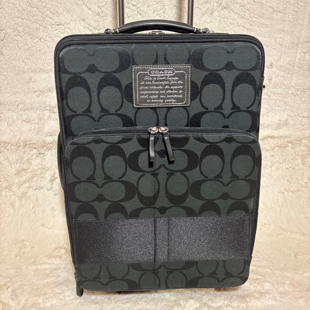 【希少】極美品 コーチ キャリーケース スーツケース ブラック　 F77180