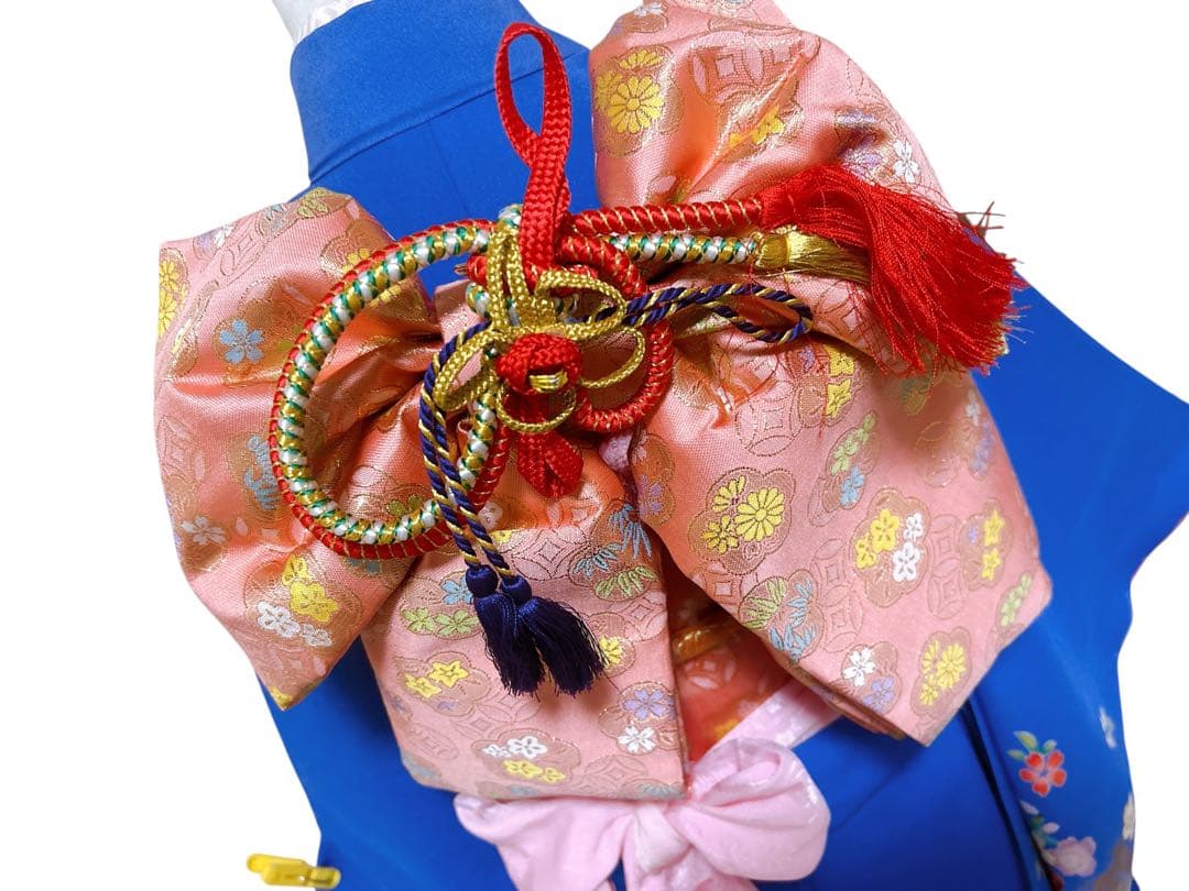 訳あり特価品♡正絹　七五三　7歳　フルセット　一式　青系　ピンク