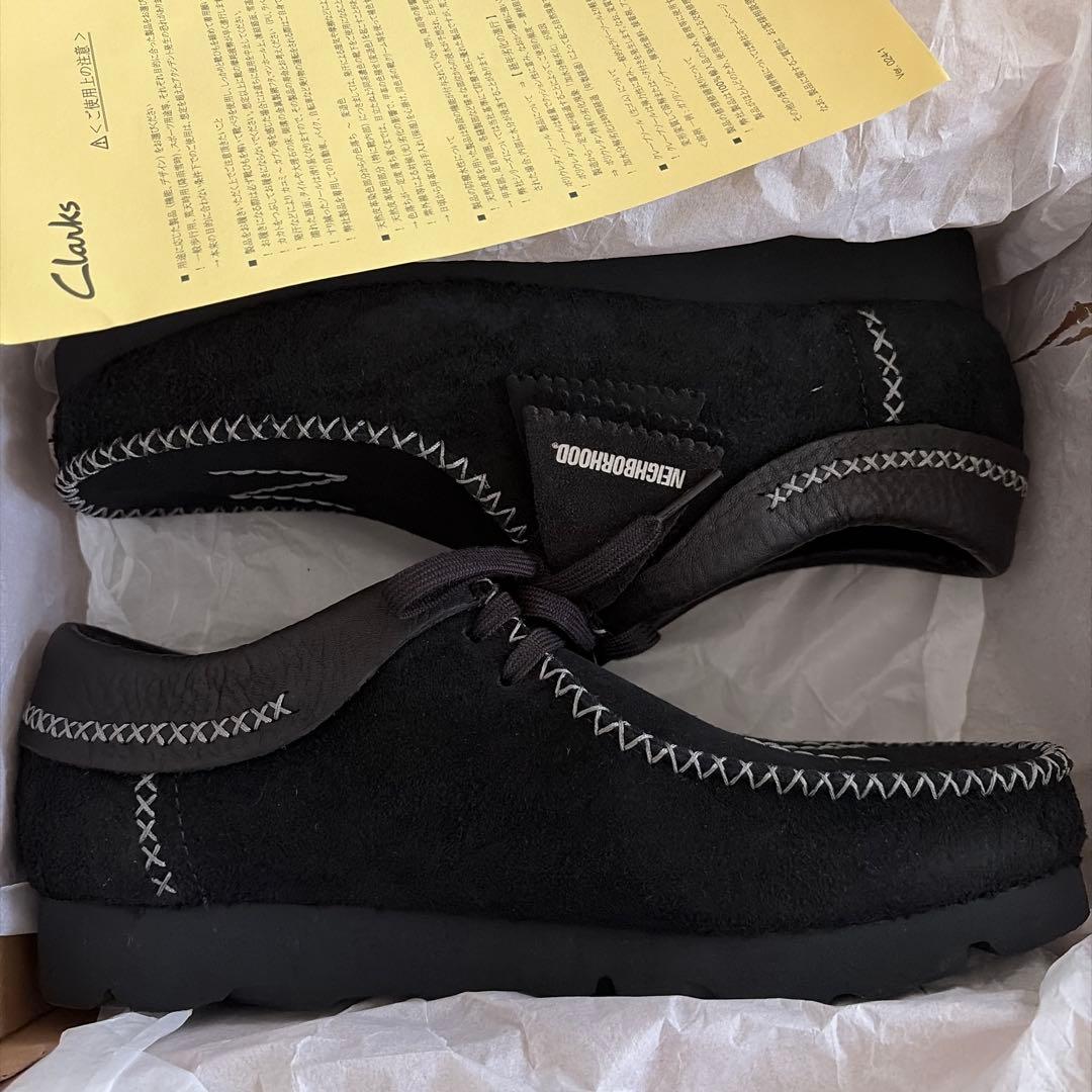 靴 NEIGHBORHOOD Clarks Wallabee Black 26cm