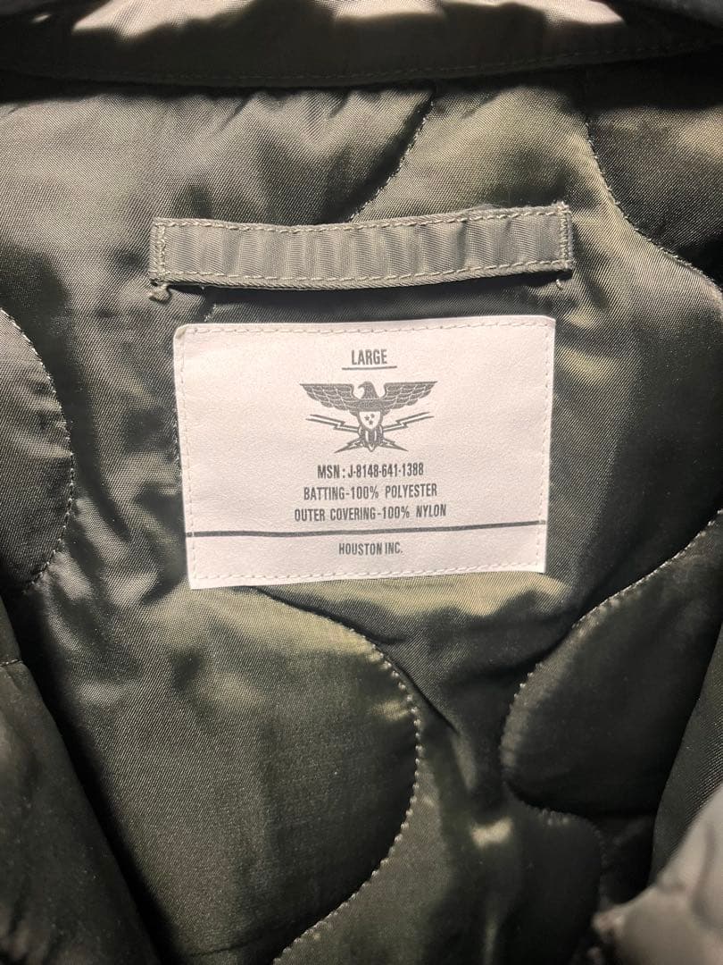 HOUSTON ヒューストン MA-1 フライトジャケット ドラゴン刺繍 カーキ