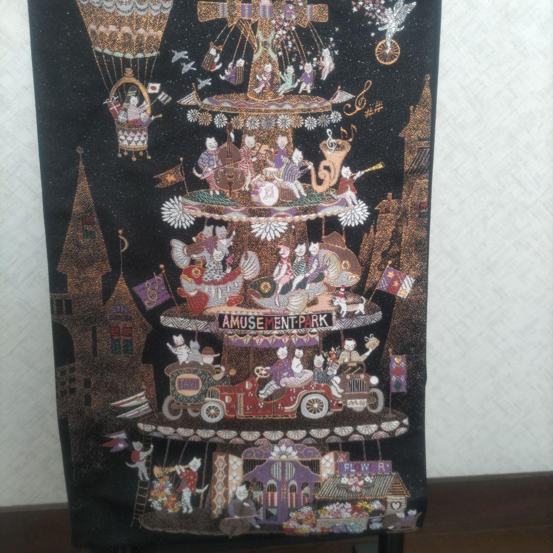 d*3様 猫柄　正絹袋帯