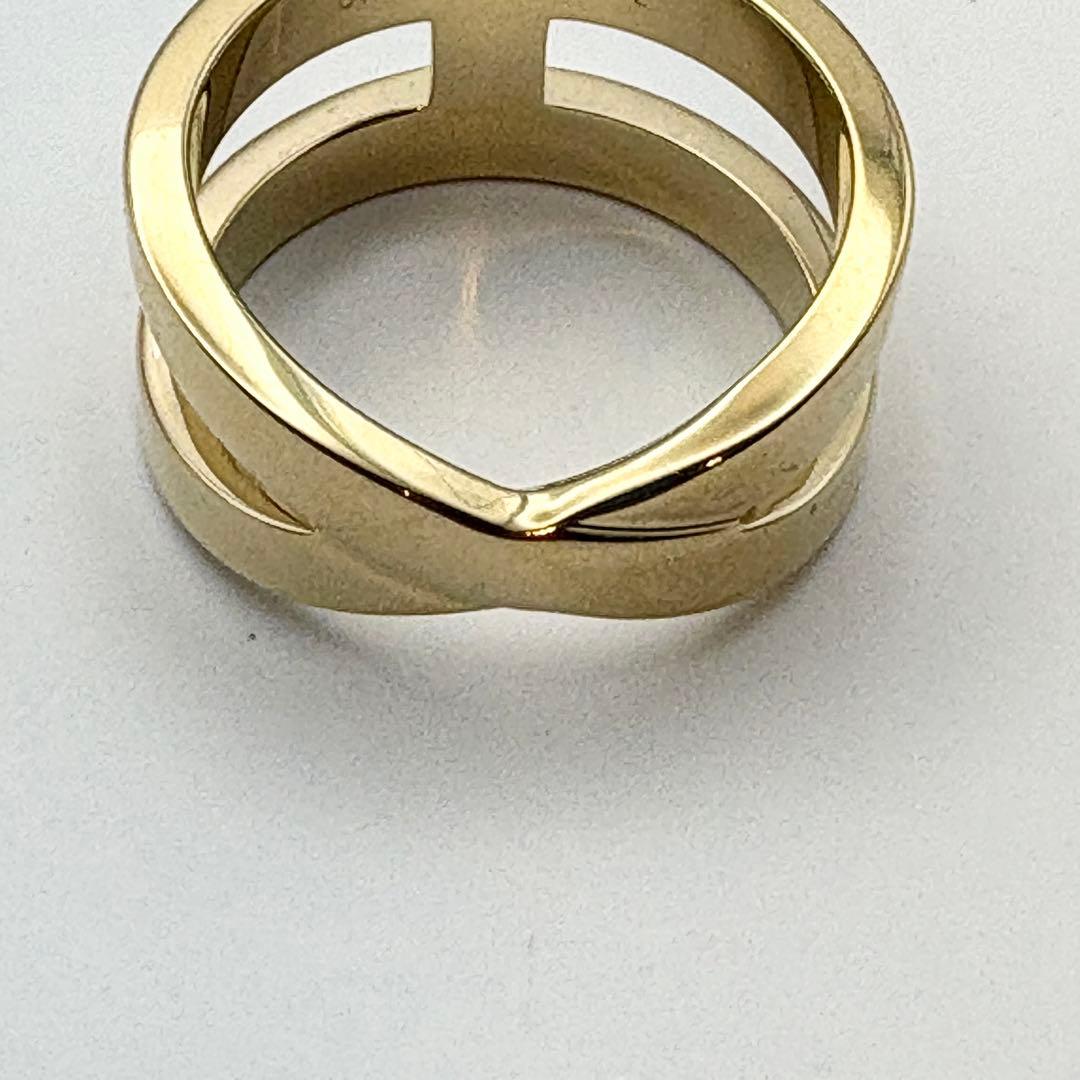 【美品・箱付】HERMES エルメス スカーフリング ゴールド Hロゴ 正規品