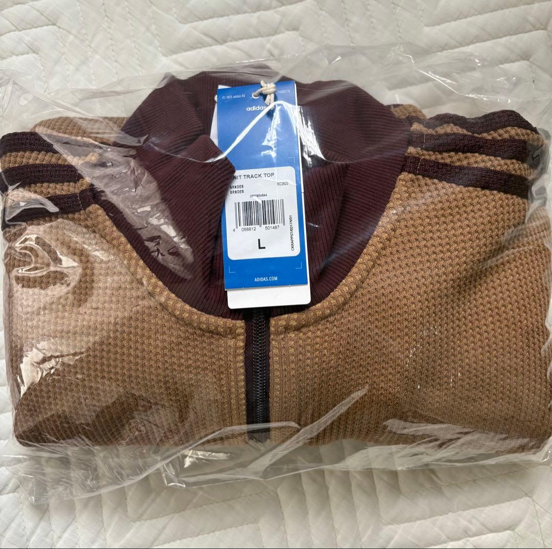 【海外限定カラー】adidas トラックトップ　ワッフルニット　Ｌサイズ