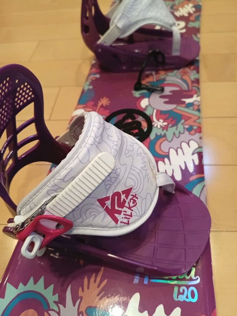 ✩K2 スノーボード 120 ブーツ 3点セット✩デッキパッド　リーシュコード付