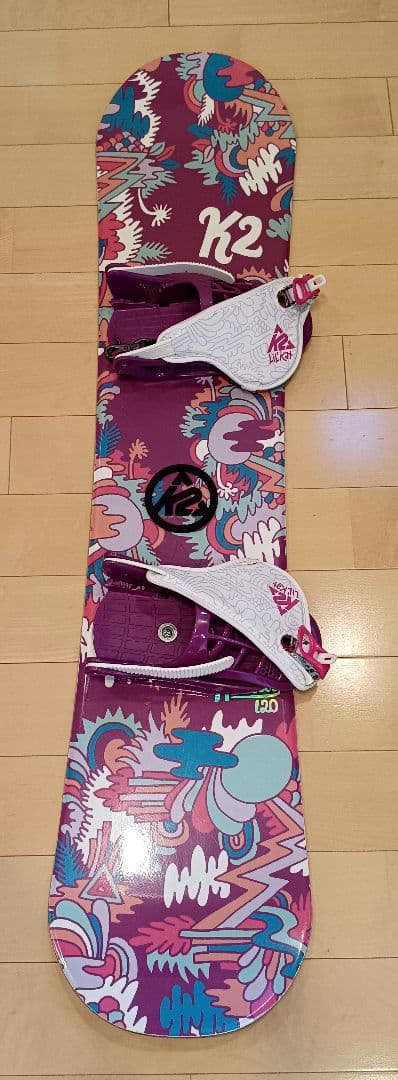 ✩K2 スノーボード 120 ブーツ 3点セット✩デッキパッド　リーシュコード付