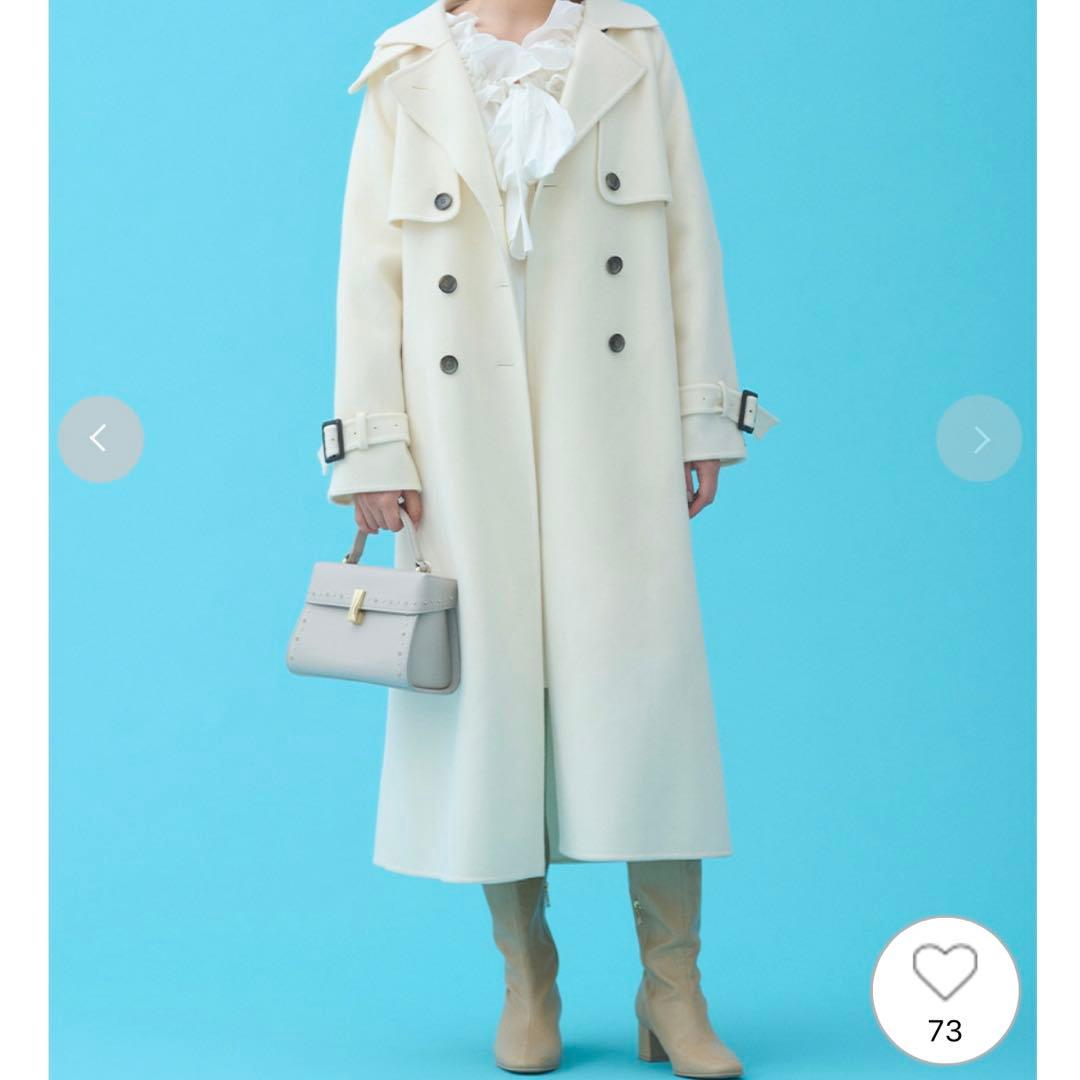 ♡ ^ᴗ.ᴗ^︎♡meちゃん♡ウール混ロングトレンチコート