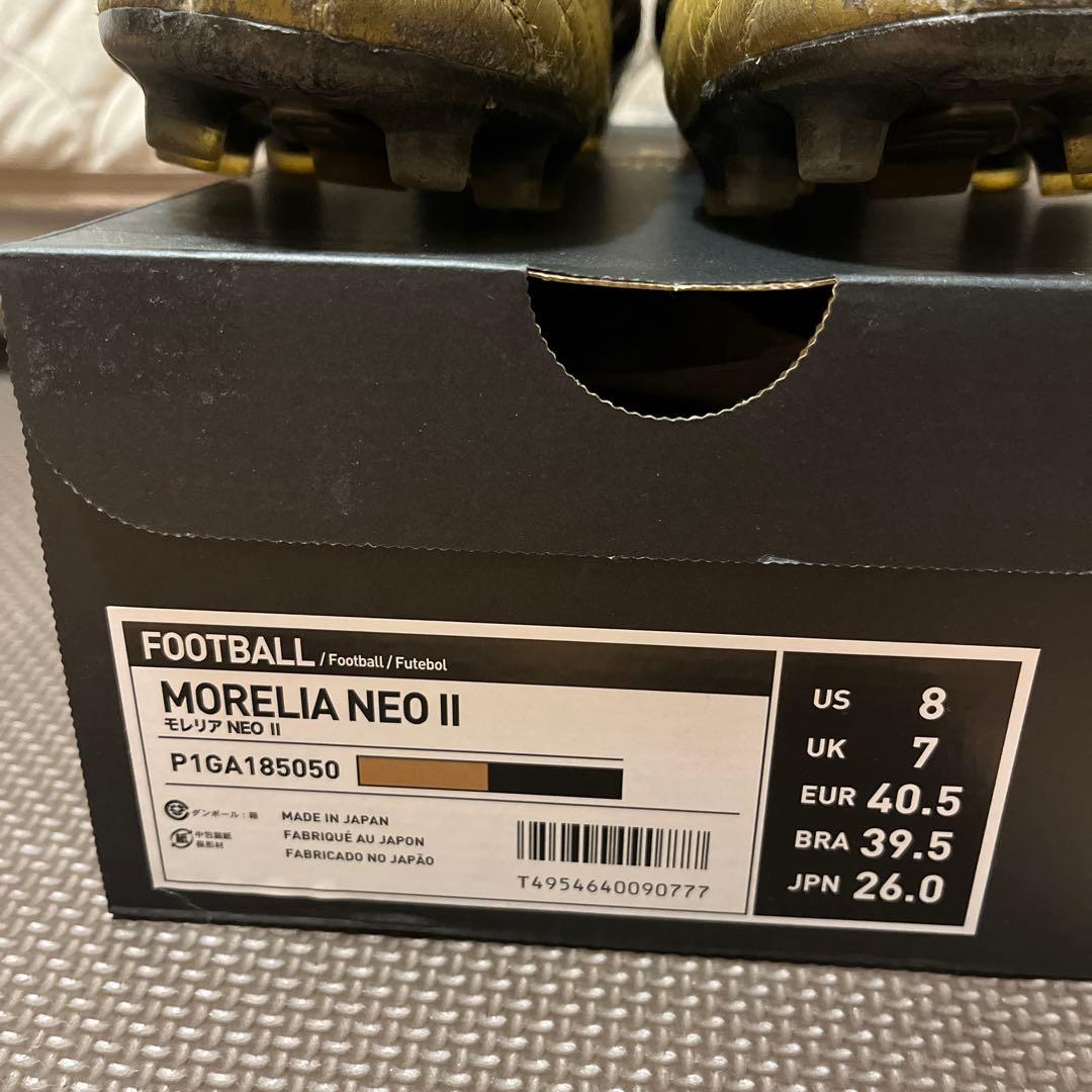 Mizuno Morelia Neo2 ゴールド 26センチ