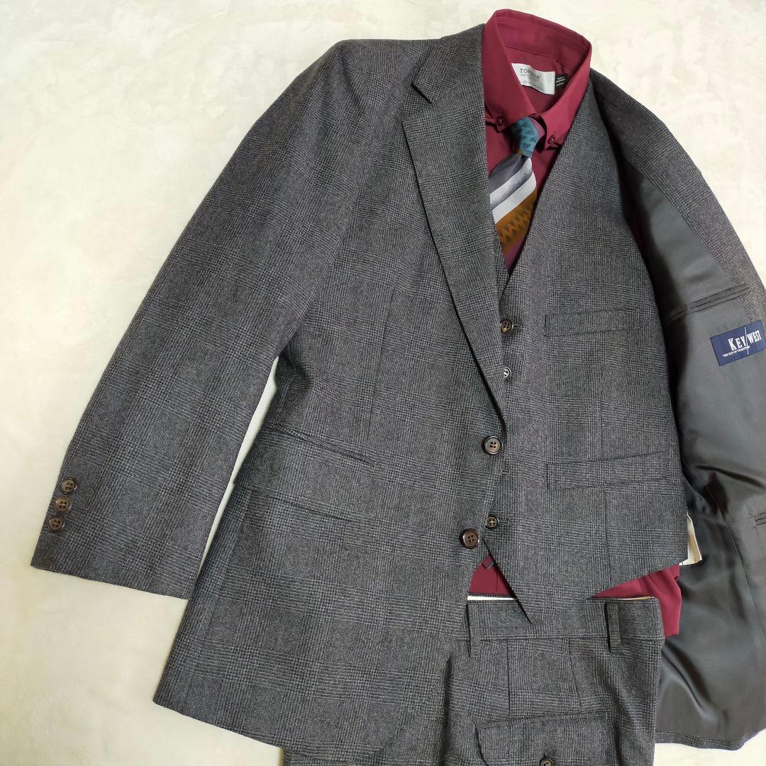 美品　80S 90S　ジャパンヴィンテージ　グレンチェック　スリーピーススーツ