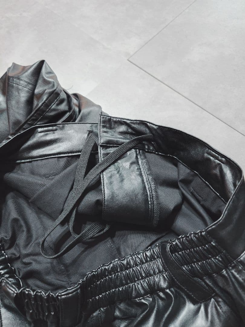 MAISON SPECIAL フェイクレザー カーゴパンツ サイズ0 ブラック