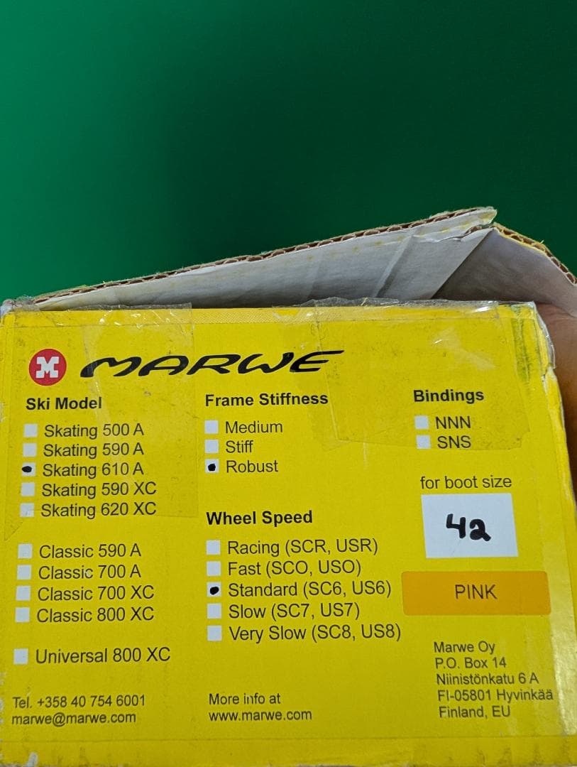 Marwe 610A　PINK　新品未使用　NNN　ROLLERSKI