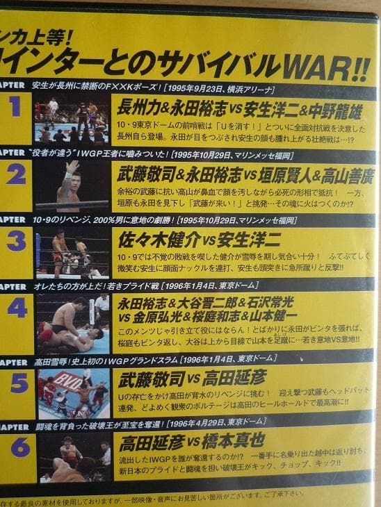 DVD　燃えろ!新日本プロレス 新日本VS Uインター　2枚セット