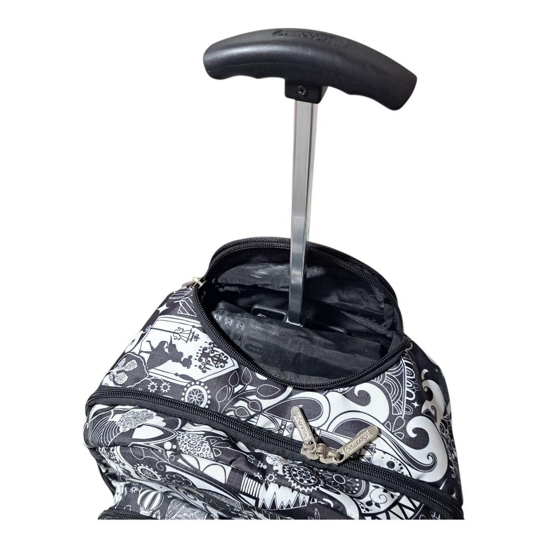 LeSportsac レスポートサック キャリーバッグ キャスター付き黒白 旅行