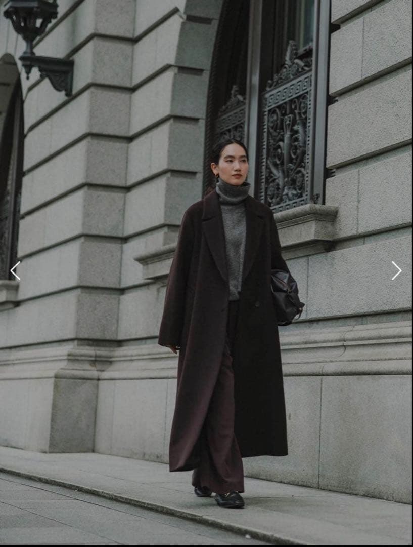 crewre アジャスタブルウールロングコート 黒 ブラック サイズ1 sサイズ