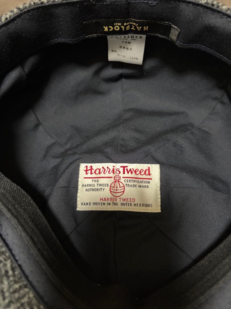 HATBLOCK DKキャスケット ハリスツイード 2L新品同様ハットブロック