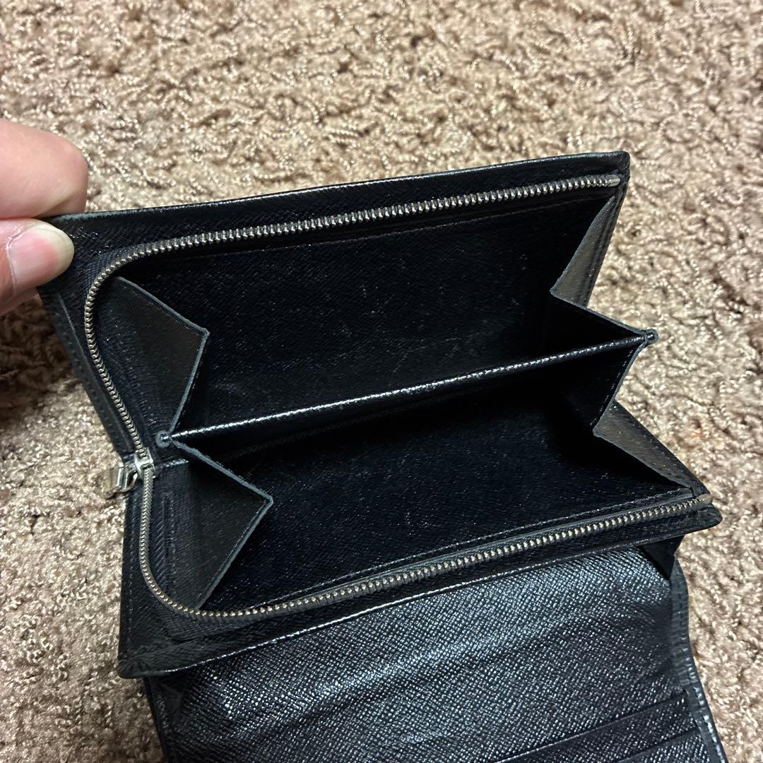 ルイヴィトン LOUIS VUITTON エピ 黒 三つ折り財布 ブラック