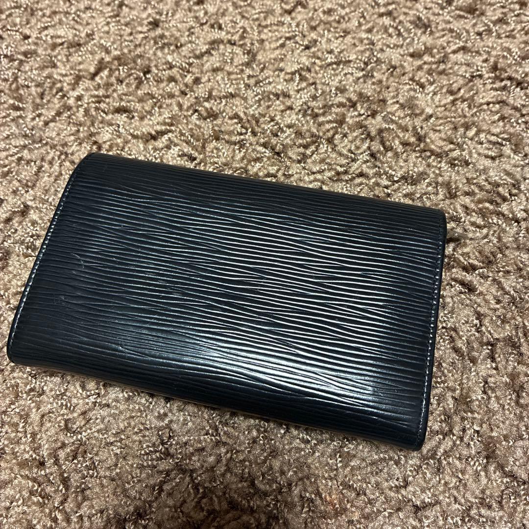ルイヴィトン LOUIS VUITTON エピ 黒 三つ折り財布 ブラック
