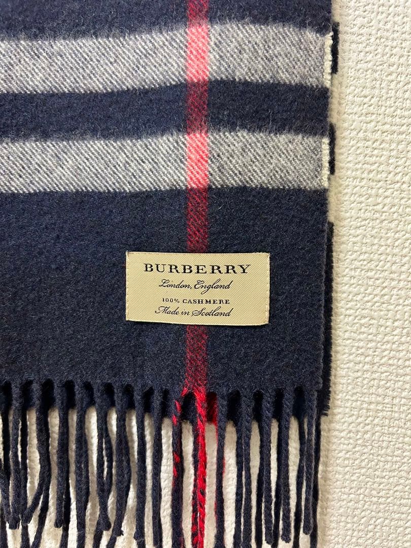 バーバリー カシミヤマフラー