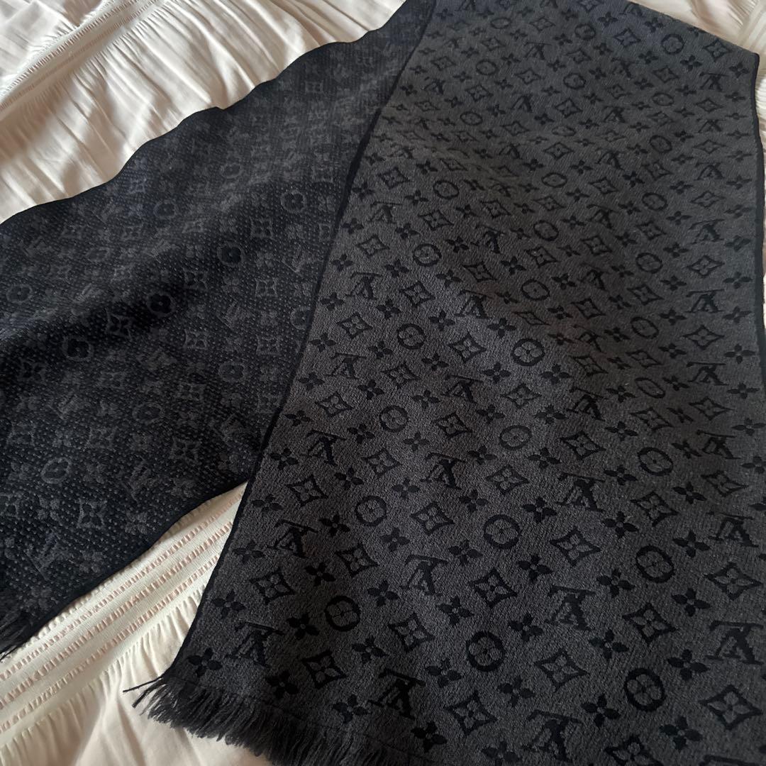 ルイヴィトン マフラー モノグラム クラシック アントラシット ダークグレー