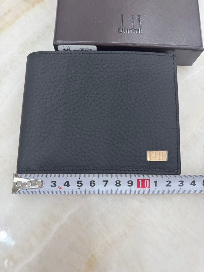 【未使用】 dunhill ダンヒル 二つ折り財布 黒 レザー 財布