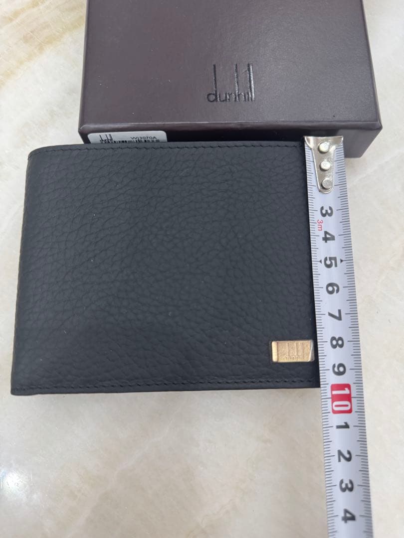 【未使用】 dunhill ダンヒル 二つ折り財布 黒 レザー 財布